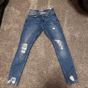 Zara men’s skinny jeans with rips